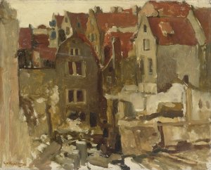The Demolition of the Grand Bazar de la Bourse on the Nieuwendijk, Amsterdam by George Hendrik Breitner Oil Painting