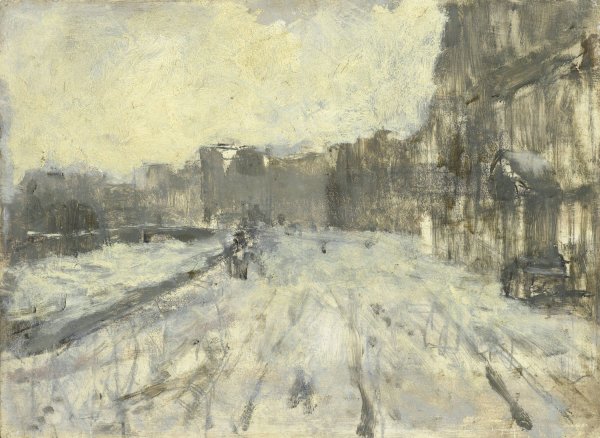 The Rokin, Amsterdam  by George Hendrik Breitner - Hand-Painted Oil Painting Reproduction