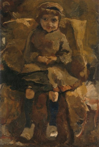 The Wooden Shoes  by George Hendrik Breitner - Hand-Painted Oil Painting Reproduction