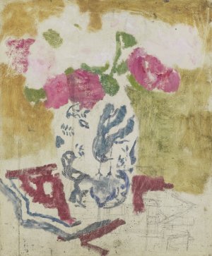 Vase with Pink Flowers by George Hendrik Breitner Oil Painting