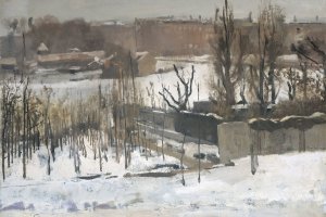View of the Oosterpark, Amsterdam, in the Snow by George Hendrik Breitner Oil Painting