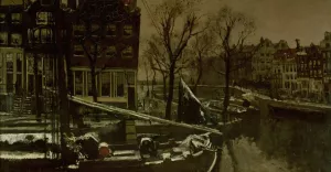 Winter in Amsterdam by George Hendrik Breitner Oil Painting