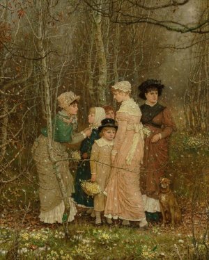 Snow in Spring by George Henry Boughton Oil Painting