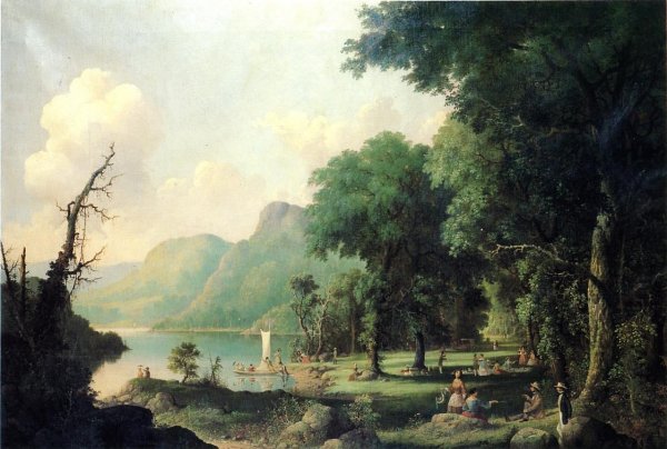 Main Product Photo of A Day on the Hudson Painting by George Henry Durrie