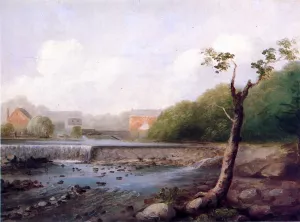 Kinney Town Dam, Seymour, Connecticut Oil painting by George Henry Durrie
