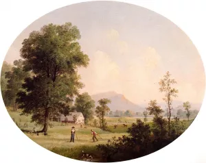 Summer Farm Scene Oil painting by George Henry Durrie