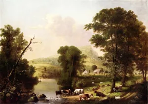 Summer Scene by George Henry Durrie - Oil Painting Reproduction