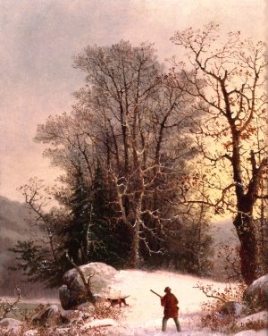 The Hunter by George Henry Durrie Oil Painting