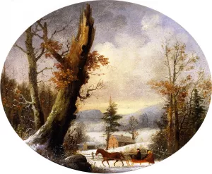 Winter by George Henry Durrie Oil Painting