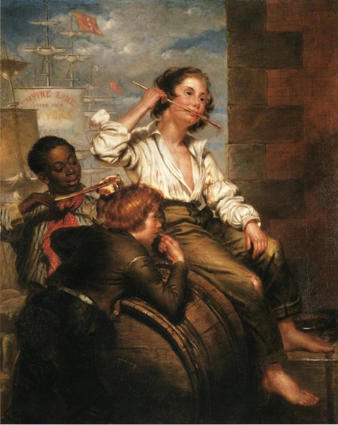 Main Product Photo of Boys Pilfering Molasses Painting by George Henry Hall