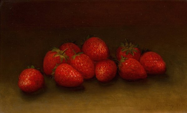 Strawberries by George Henry Hall - Hand-Painted Oil Painting Reproduction