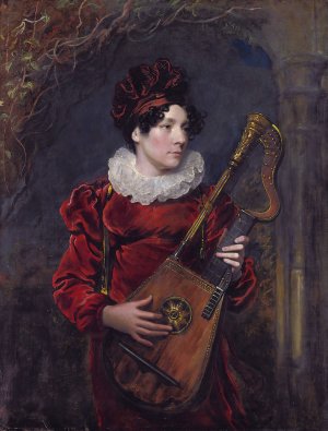 Kitty Stephens, later Countess of Essex by George Henry Harlow Oil Painting