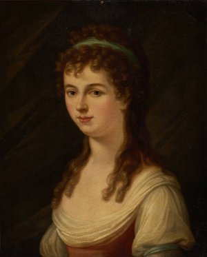 Portrait of a Young Lady by George Henry Harlow Oil Painting