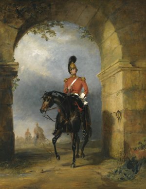 Portrait Of An Officer Of Dragoon Guards by George Henry Laporte Oil Painting