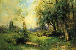 Green Pastures and Still Waters by George Henry Smillie Oil Painting