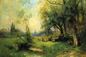 Green Pastures and Still Waters Oil painting by George Henry Smillie