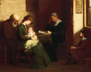 Our Father Who Art in Heaven by George Henry Story - Oil Painting Reproduction