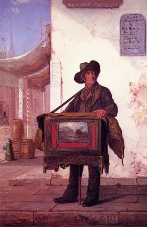 Street Musician by George Henry Story Oil Painting