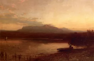 Along the Lakeshore at Dusk by George Herbert McCord - Oil Painting Reproduction