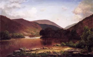 Farm with Grazing Cattle on the Conemaugh by George Hetzel - Oil Painting Reproduction