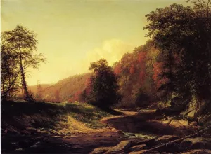 Fishing on the Brandywine near Wilmington by George Hetzel Oil Painting