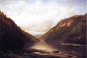 Fishing on the Conemaugh by George Hetzel Oil Painting