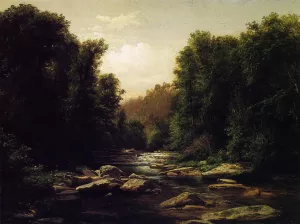 Pennsylvania Mounain Stream by George Hetzel - Oil Painting Reproduction