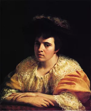 Portrait of Lila B. Hetzel by George Hetzel - Oil Painting Reproduction