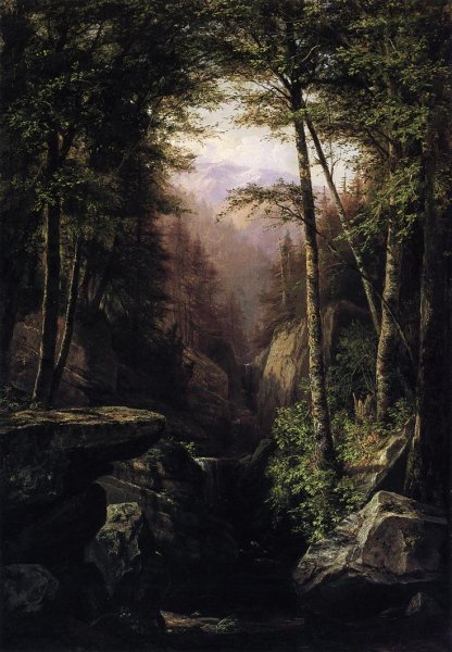 Rocky Gorge by George Hetzel - Hand-Painted Oil Painting Reproduction