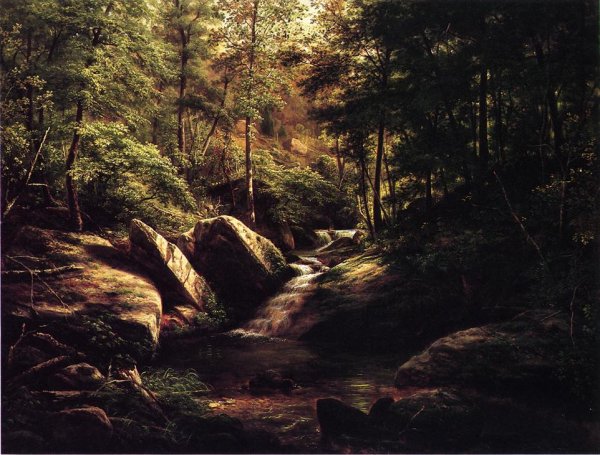 Main Product Photo of Trout Stream in the Alleghenies Painting by George Hetzel