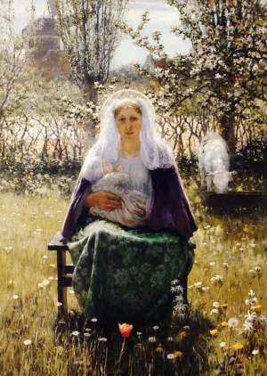 Blessed Mother by George Hitchcock Oil Painting