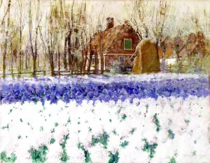 Cottage with Hyacinths by George Hitchcock Oil Painting