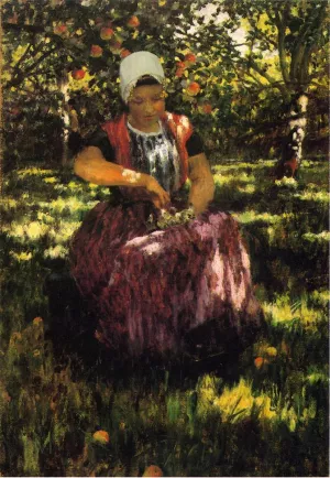 In the Orchard painting by George Hitchcock