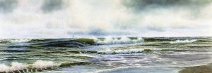 Surf at Northampton, Long Island by George Howell Gay Oil Painting