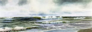 Surf at Northampton, Long Island by George Howell Gay Oil Painting