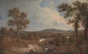 Landscape with Figures in the Foreground by George Howland Beaumont Oil Painting