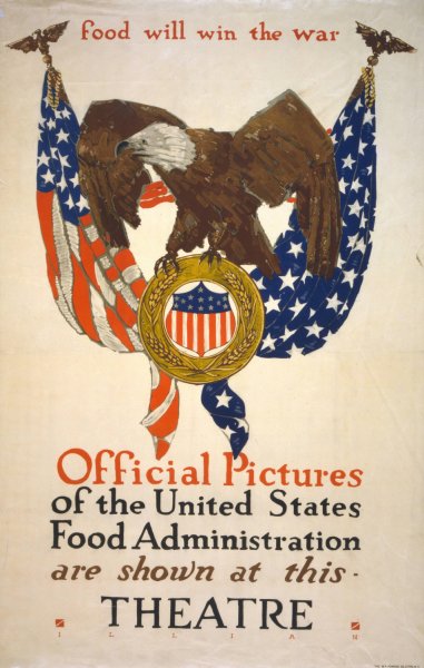 Food will win the war Official pictures of the United States Food Administration are shown at this theatre  by George Illian - Hand-Painted Oil Painting Reproduction
