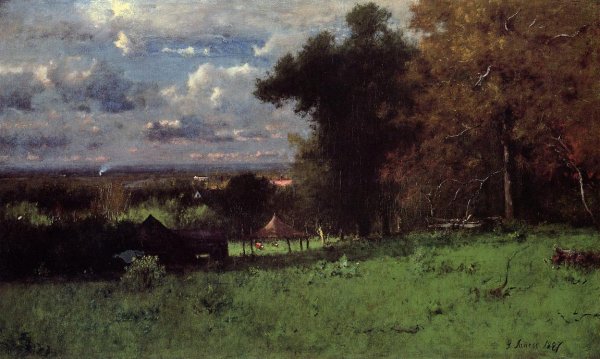 Main Product Photo of A Breezy Autumn Painting by George Inness