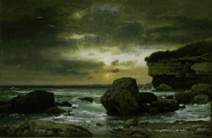 A Marine by George Inness Oil Painting