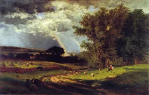A Passing Shower by George Inness - Oil Painting Reproduction