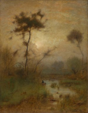 A Silver Morning by George Inness Oil Painting