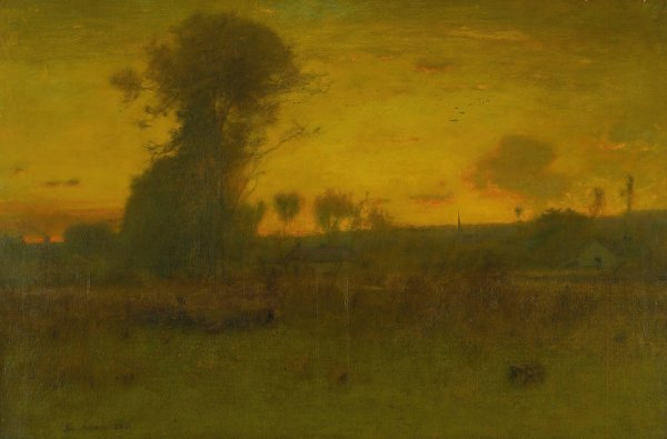 After Sundown, Montclair, New Jersey  by George Inness - Hand-Painted Oil Painting Reproduction