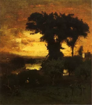 Afterglow by George Inness - Oil Painting Reproduction