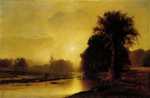 Autumn Meadows by George Inness Oil Painting