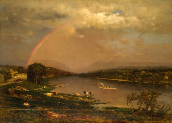 Delaware Water Gap  by George Inness - Hand-Painted Oil Painting Reproduction