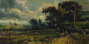 Fleecy Clouds by George Inness Oil Painting