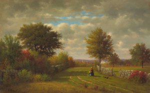 Going To Market by George Inness Oil Painting