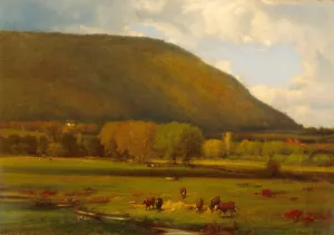 Hudson River Valley by George Inness Oil Painting