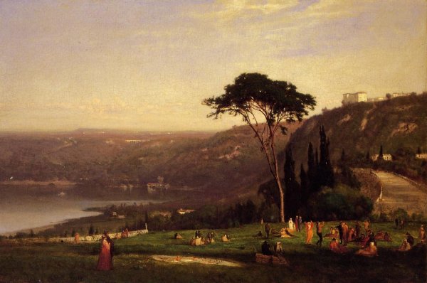 Main Product Photo of Lake Albano Painting by George Inness