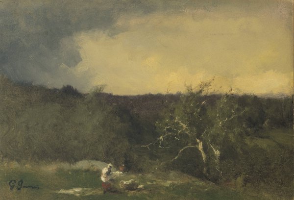 Landscape   by George Inness - Hand-Painted Oil Painting Reproduction